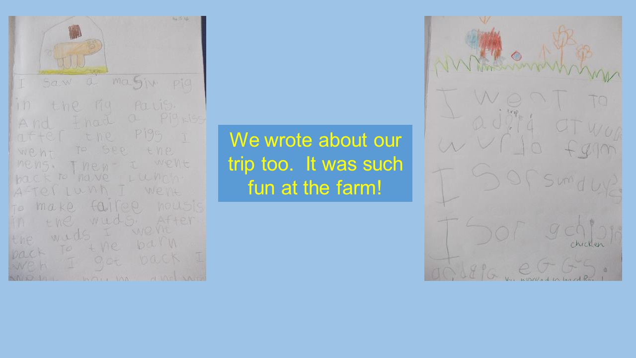 We wrote about our trip too. It was such fun at the farm!