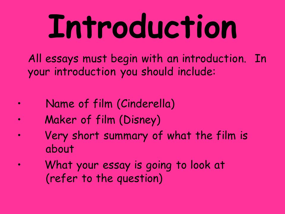 How to write a critical essay on film