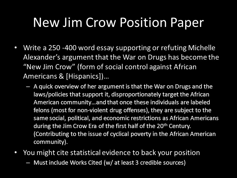 Jim Crow Essay