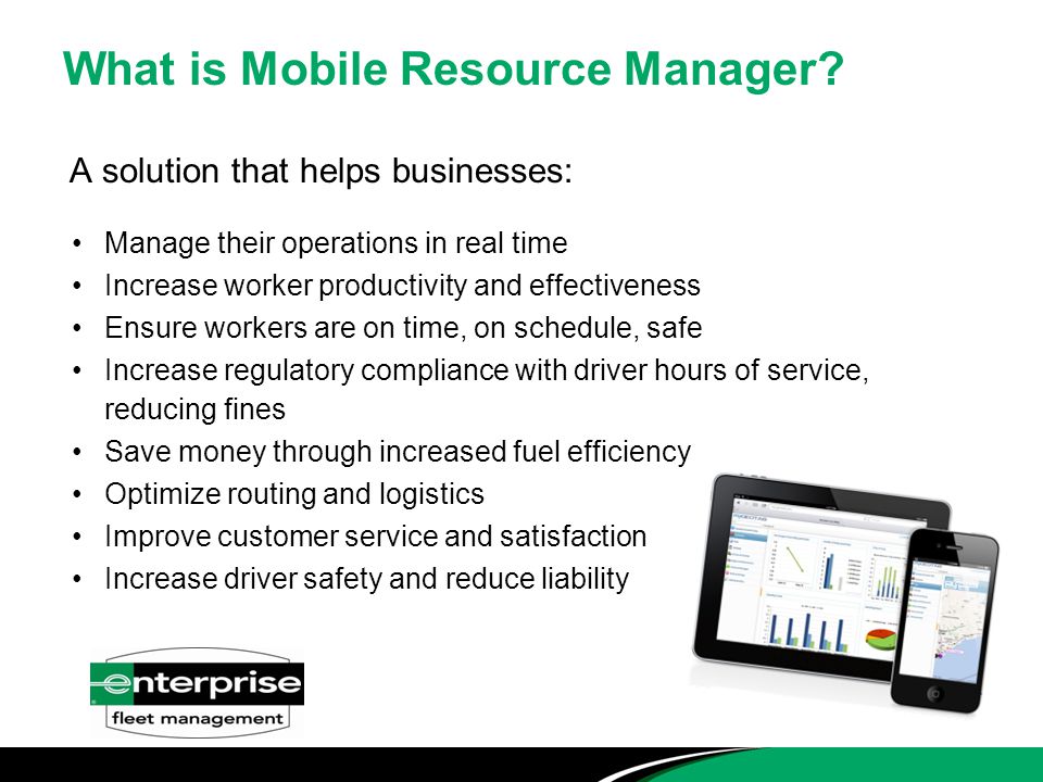 What is Mobile Resource Manager.