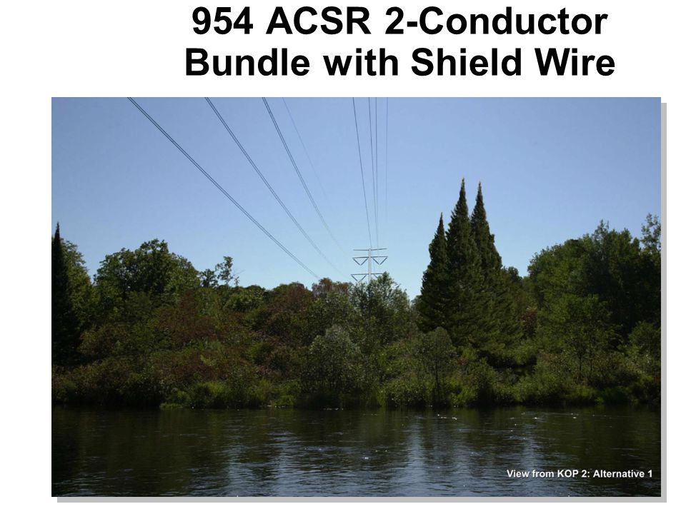 954 ACSR 2-Conductor Bundle with Shield Wire