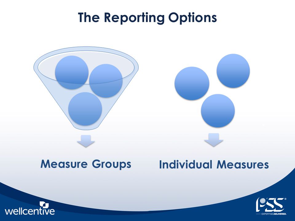 The Reporting Options Measure Groups Individual Measures
