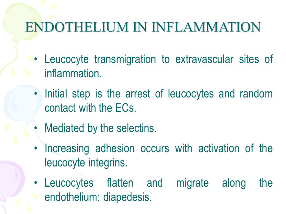 Leucocyte transmigration to extravascular sites of inflammation.