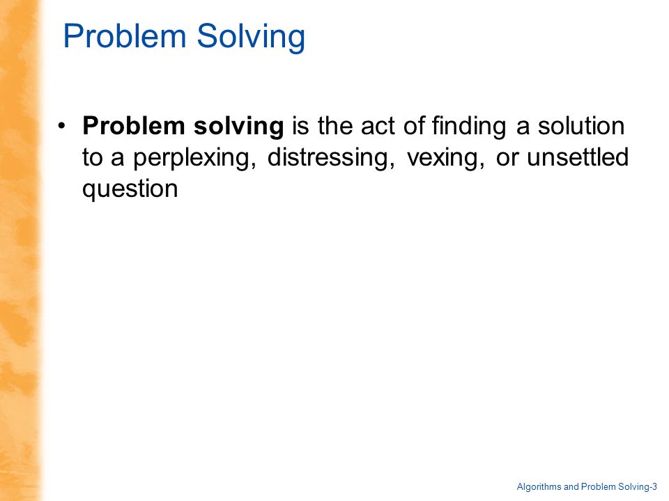 Problem solving technique