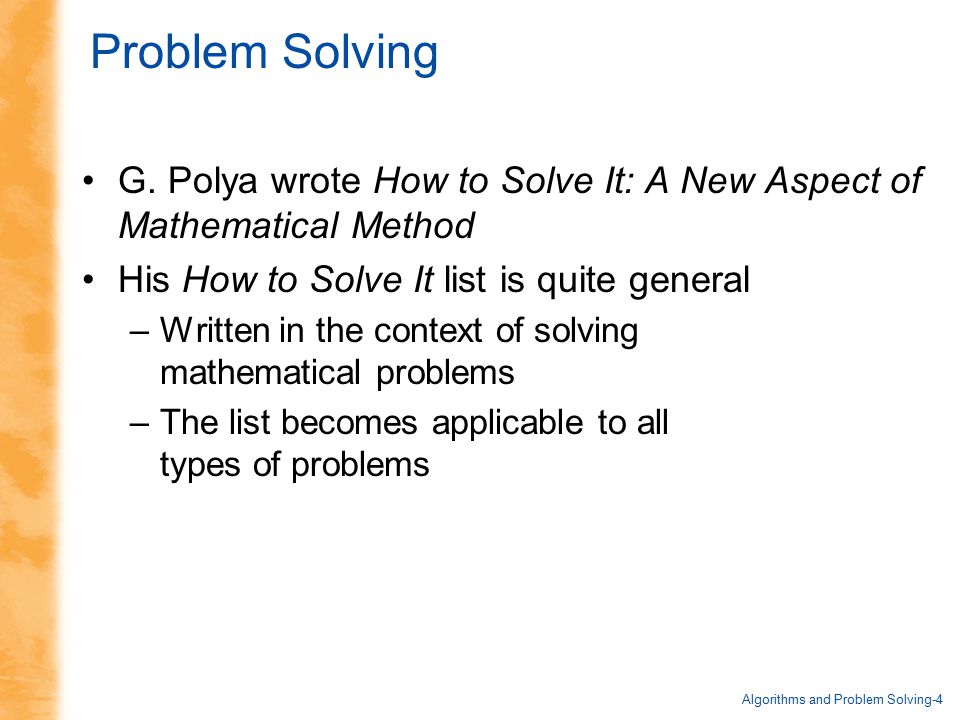 General Problem Solving Strategies