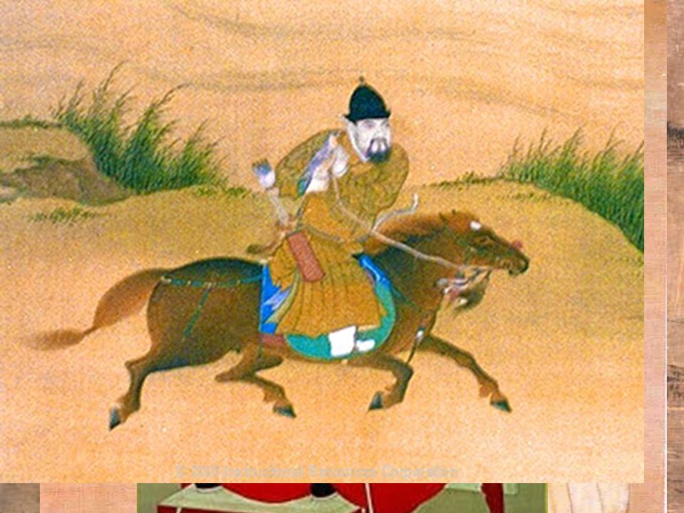 This is a painting depicting Mongols under the Dynasty.