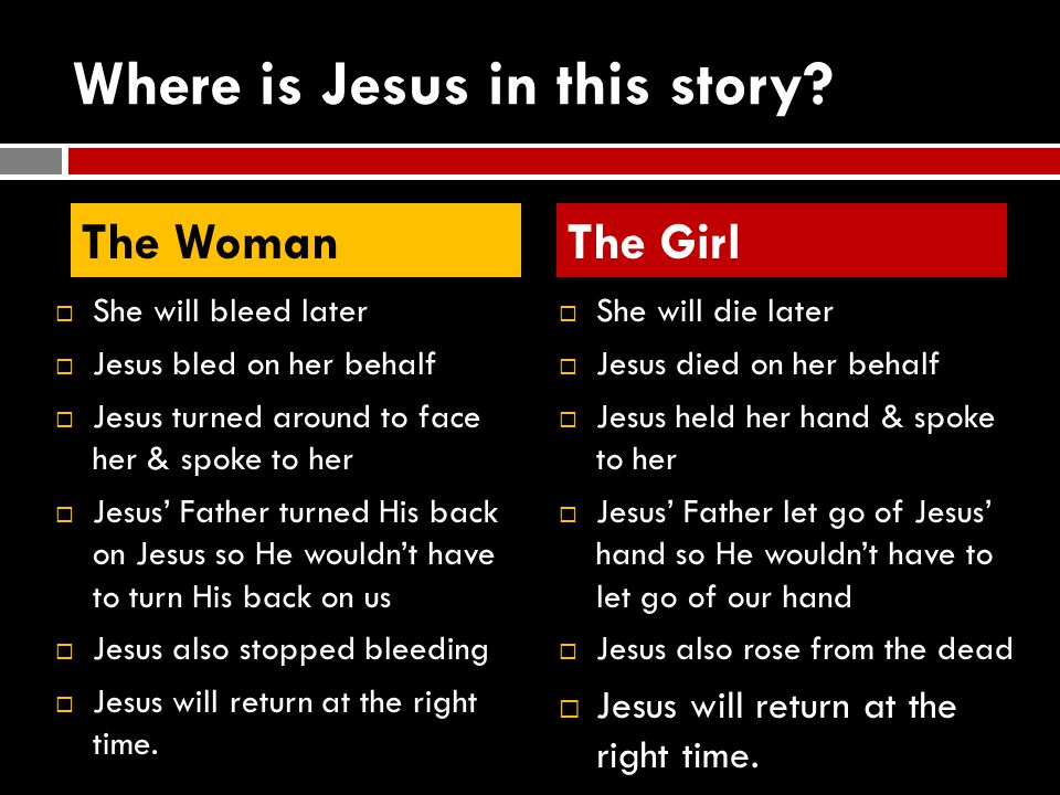 Where is Jesus in this story.