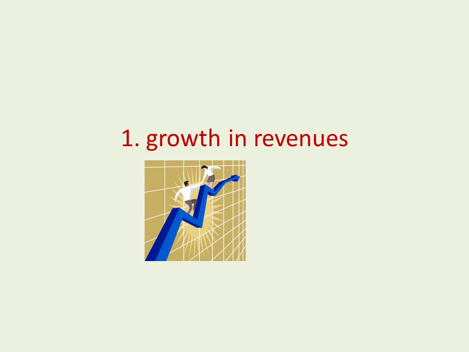 1. growth in revenues