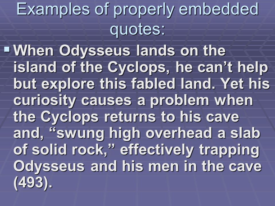 embedded quotes