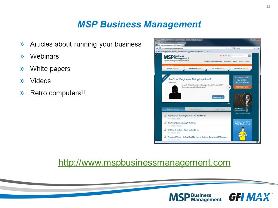 22 MSP Business Management » Articles about running your business » Webinars » White papers » Videos » Retro computers!.