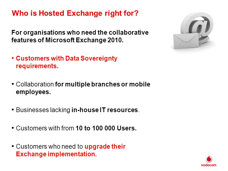 Who is Hosted Exchange right for.