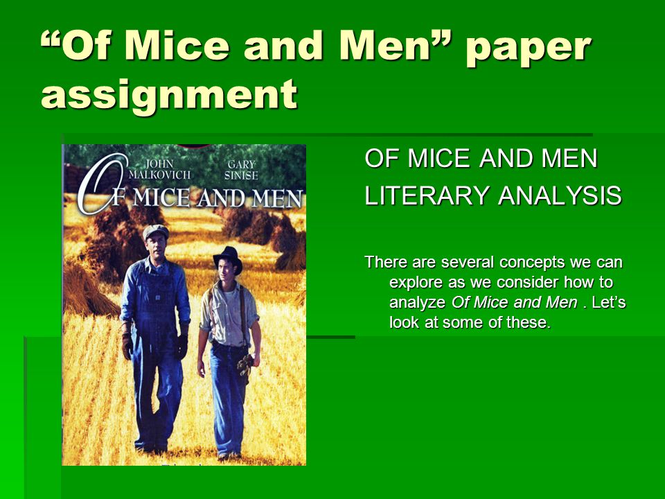 Of mice and men theme essay dreams