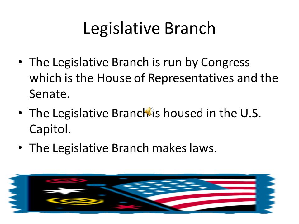 Executive Branch The Executive Branch is run by the President and the Vice President.