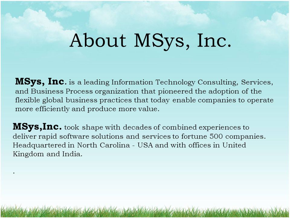 MSys, Inc.
