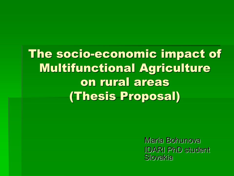Phd Dissertation In Agricultural Economics