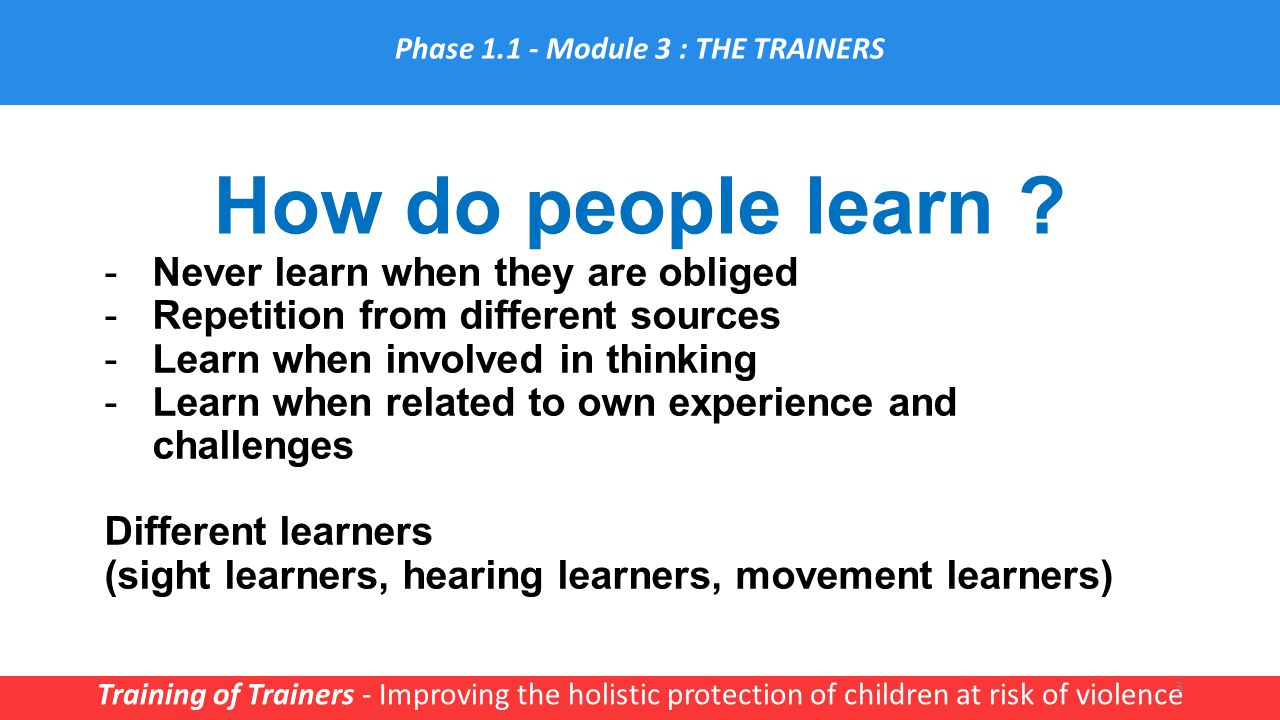 How do people learn .