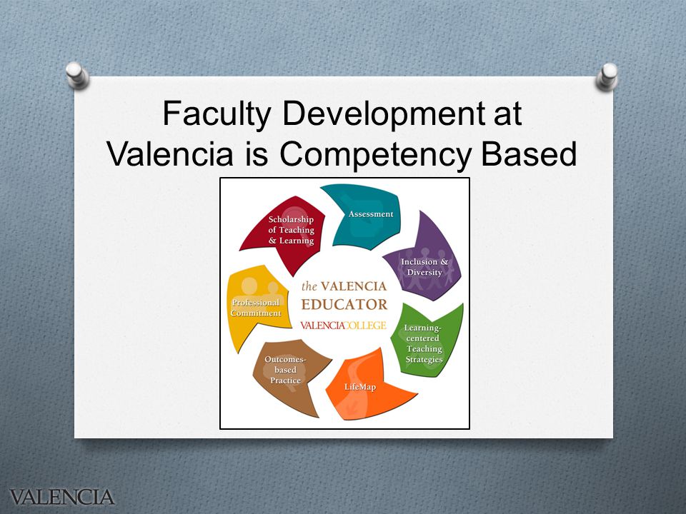 Faculty Development at Valencia is Competency Based