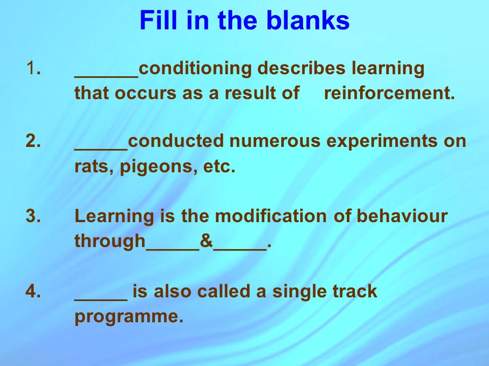 welcome to a l l operant coditioning ododefinition of learning operant conditioning is a form of learning that