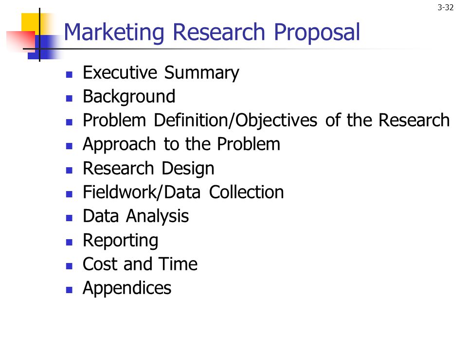 Research proposal marketing research
