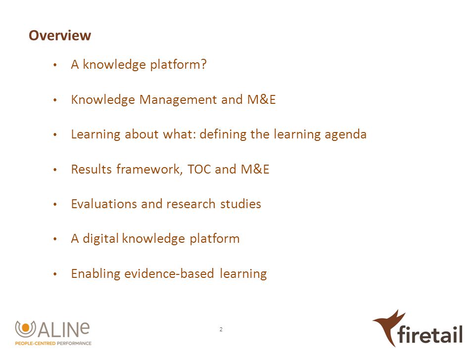 Overview 2 A knowledge platform.