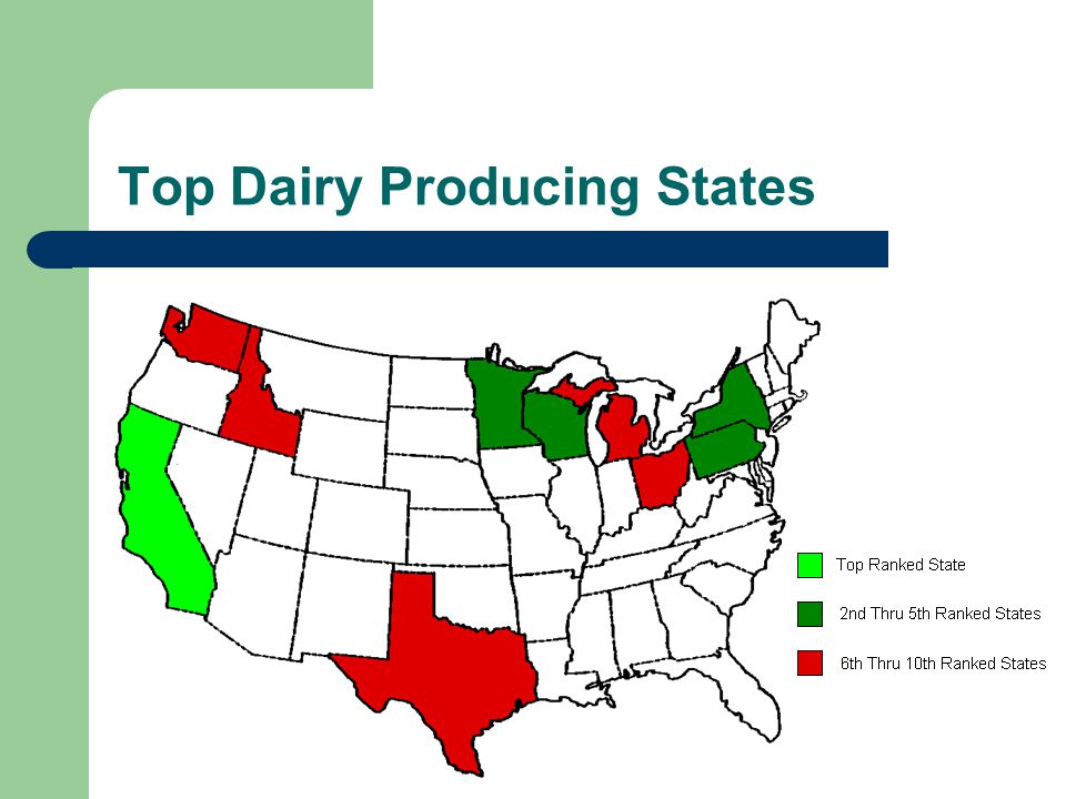 Top Dairy Producing States