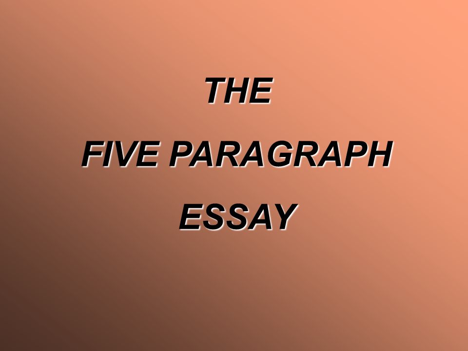 Paragraph essay form
