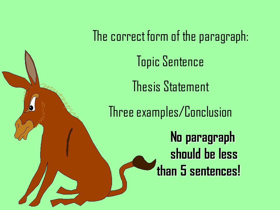 Thesis statement example sentences