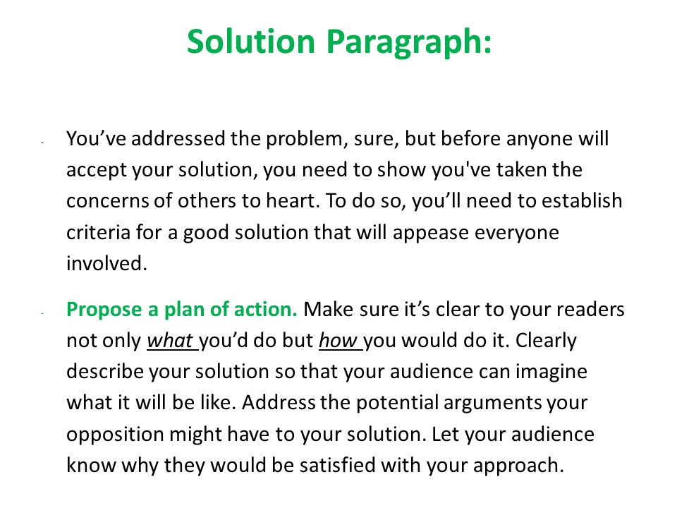 Essay Problem Solution