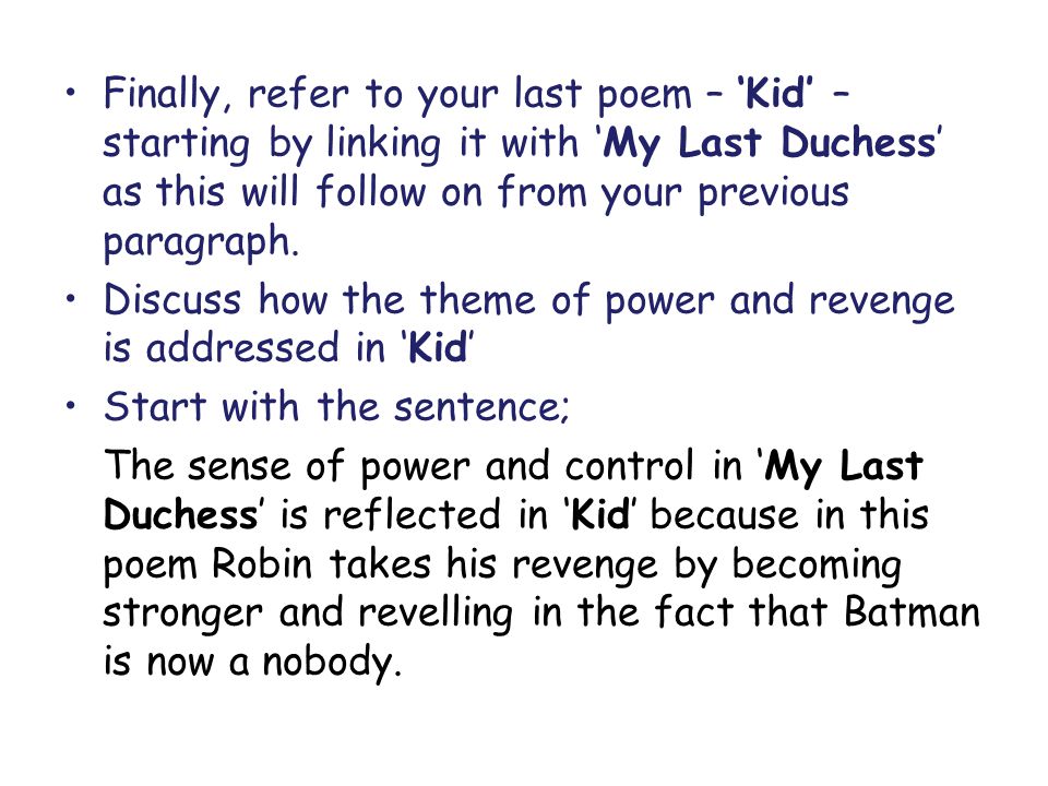 Essay On My Last Duchess