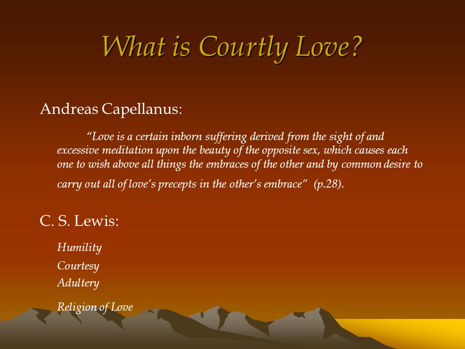 What is Courtly Love.