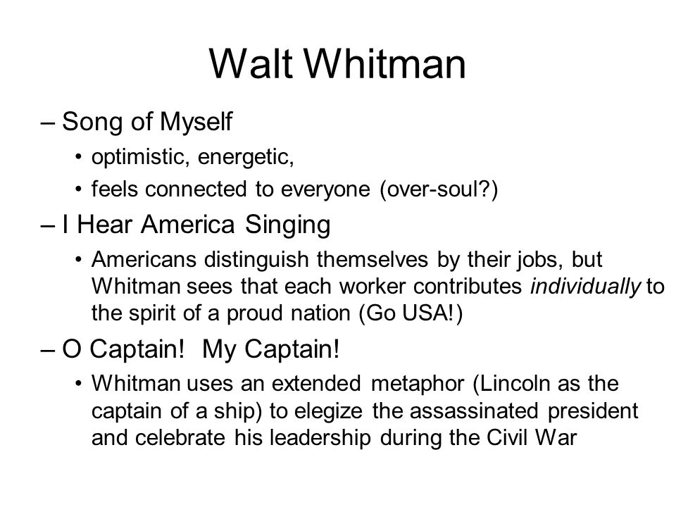 Compare and contrast emily dickinson and walt whitman essay