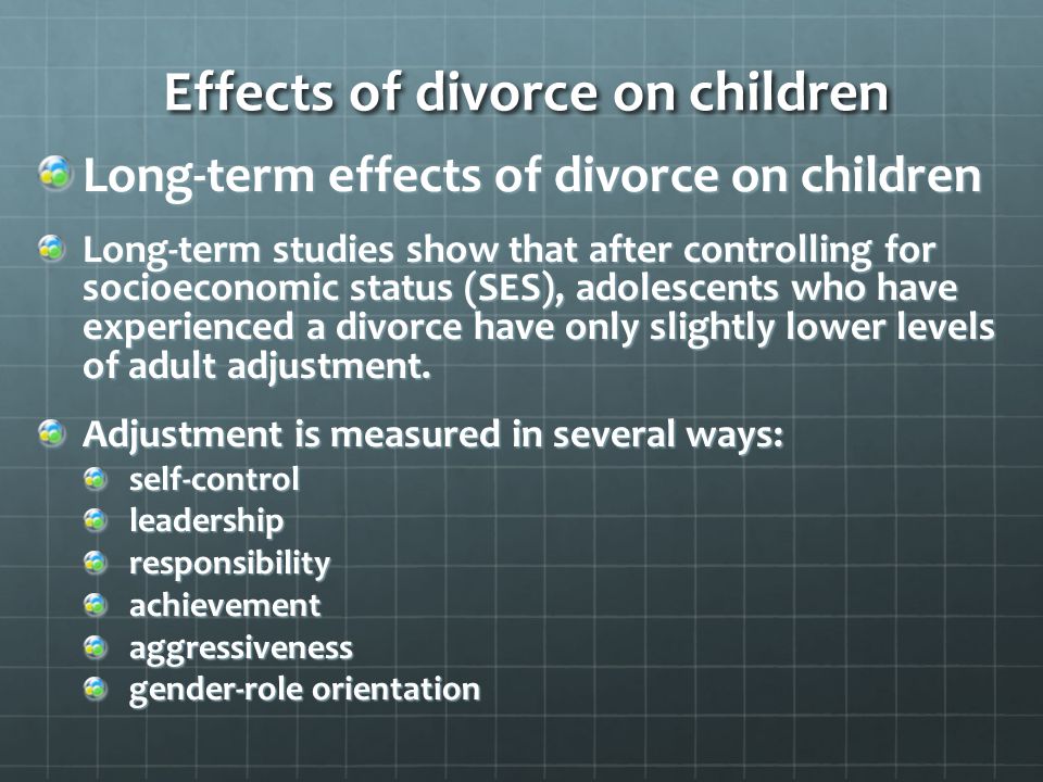impacts of divorce on child