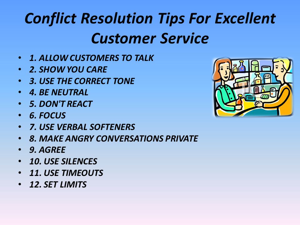 customer service conflict resolution