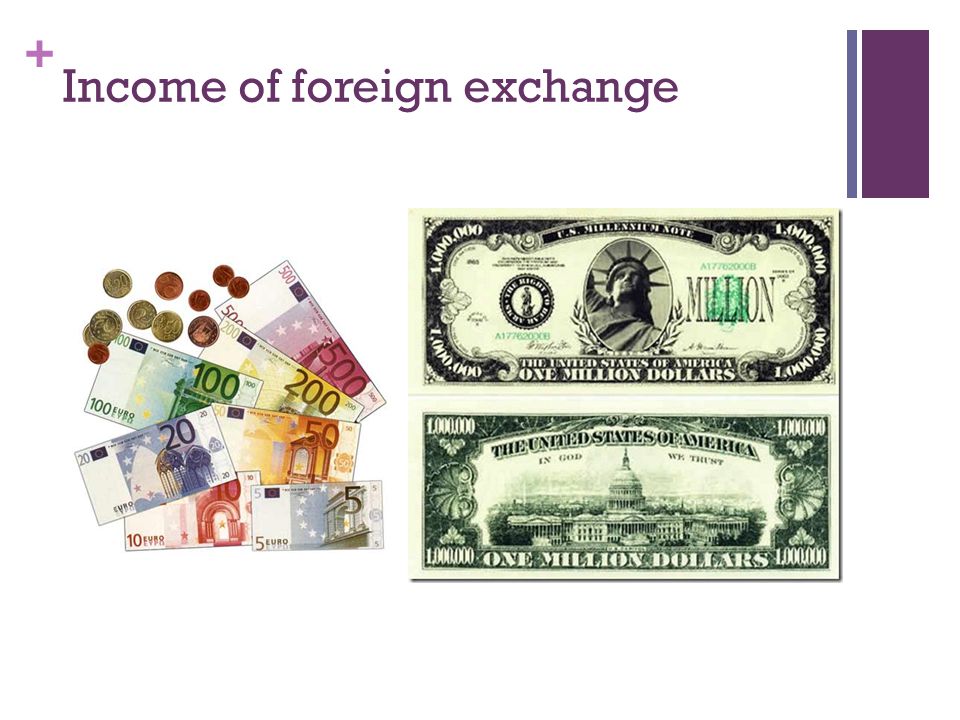 + Income of foreign exchange