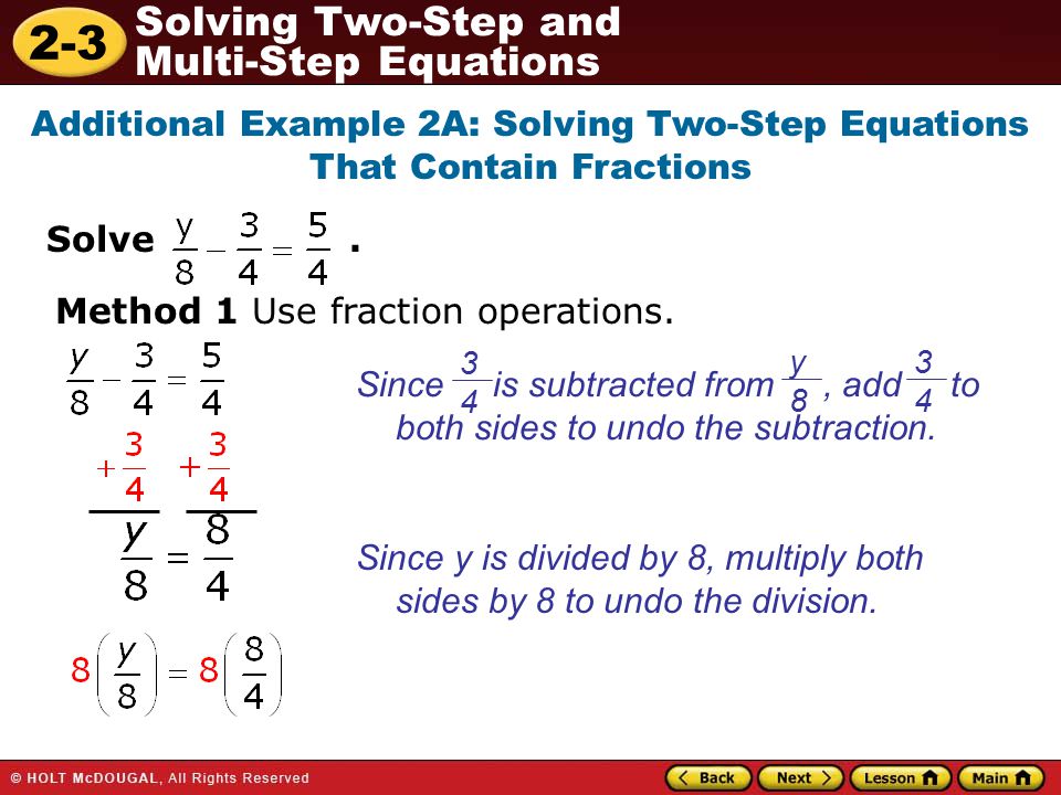 Lesson 2 8 Practice Solving Two Step Equations Talkchannels 2 3 Solving Two Step And Multi Equations Warm Up