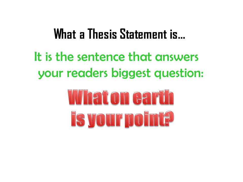 Can A Thesis Statement Be 2 Sentences