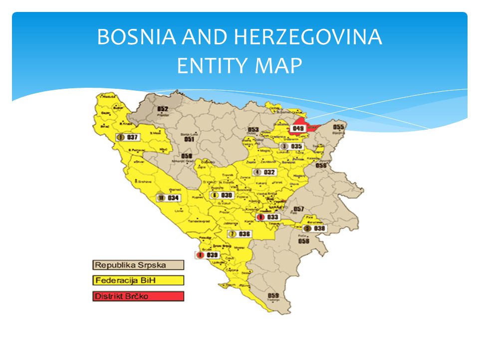 BOSNIA AND HERZEGOVINA ENTITY MAP