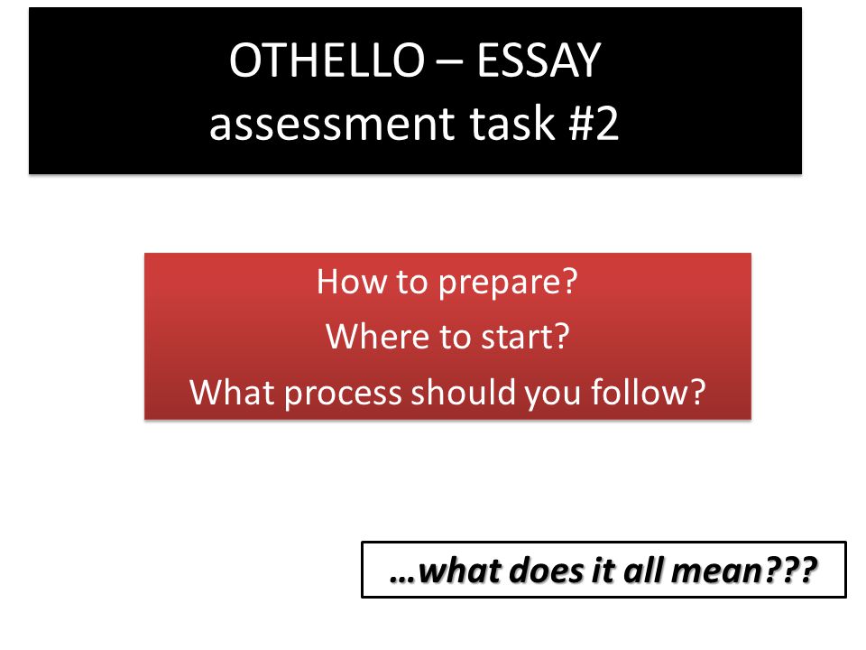 Othello Essay Questions
