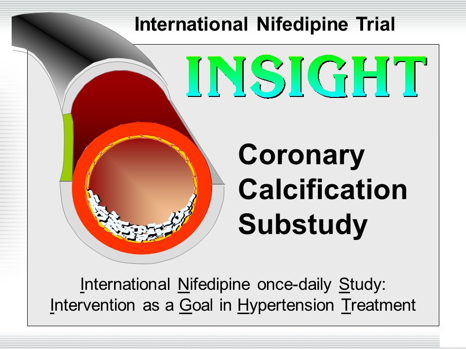 Coronary Calcification Substudy International Nifedipine once-daily Study: Intervention as a Goal in Hypertension Treatment International Nifedipine Trial