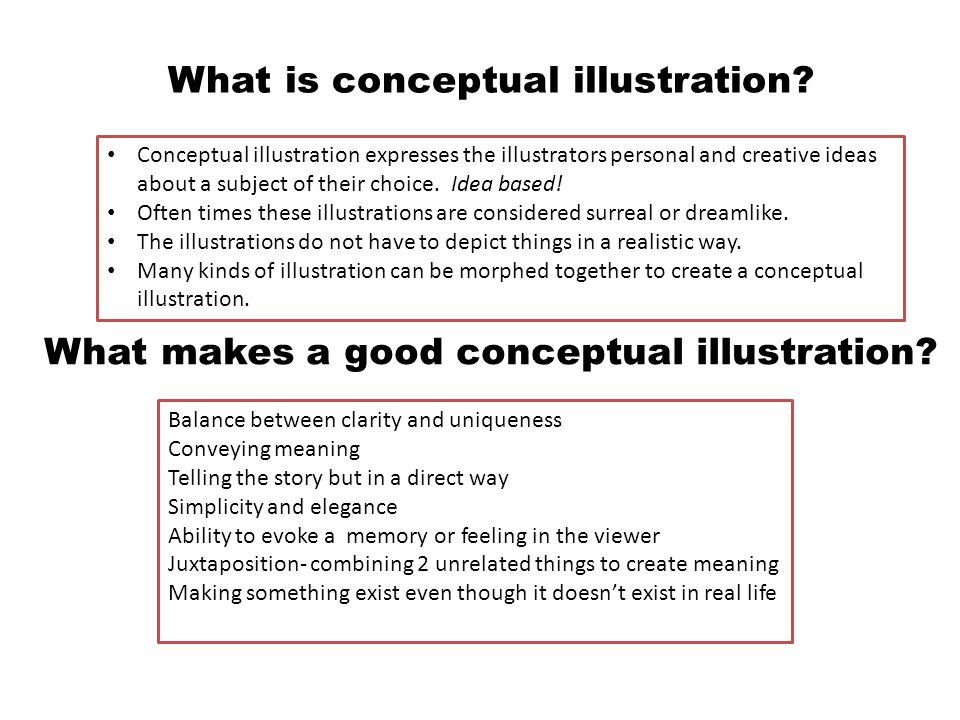 What is conceptual illustration.