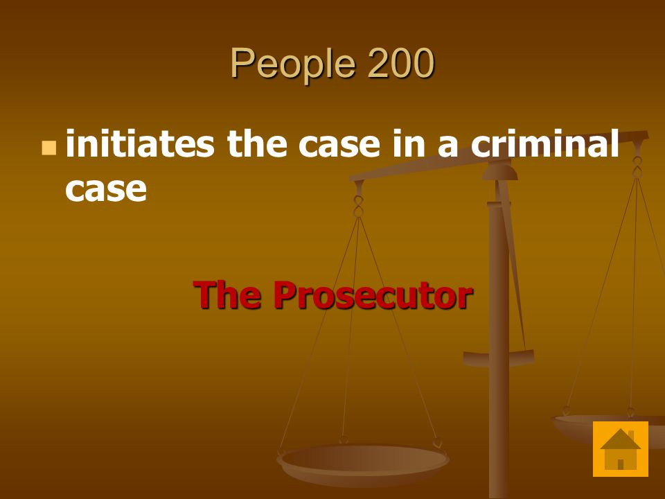 People 200 initiates the case in a criminal case The Prosecutor