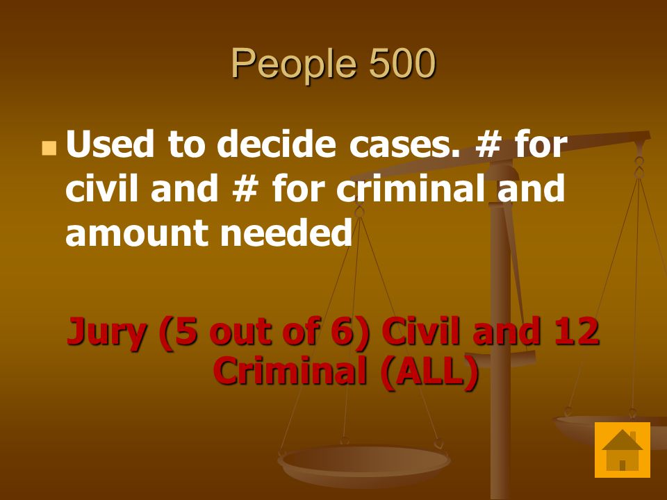 People 500 Used to decide cases.