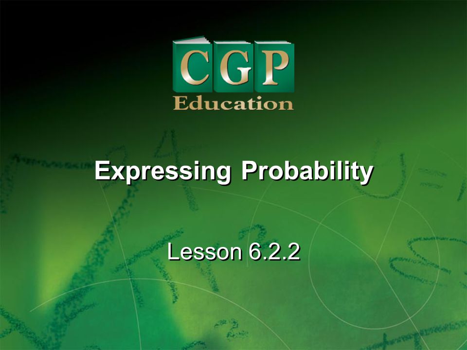 1 Lesson Expressing Probability