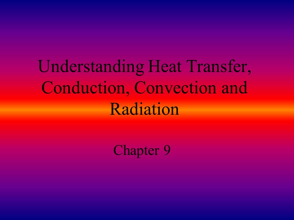 Understanding Heat Transfer, Conduction, Convection and Radiation Chapter 9