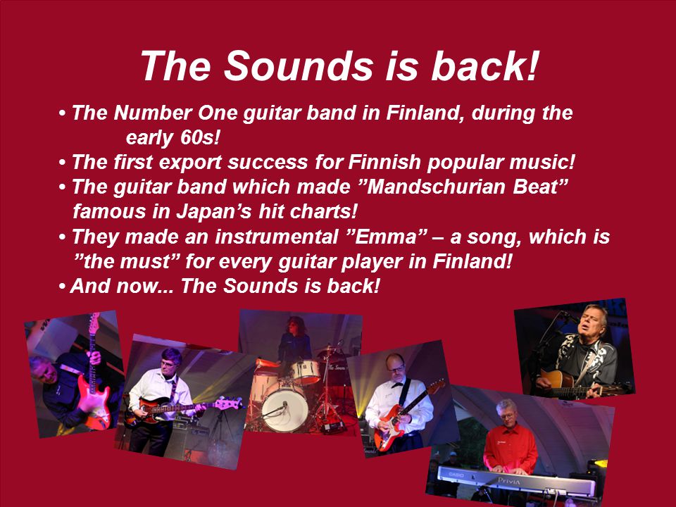 the sounds is back the number one guitar band in finland during finnish music charts