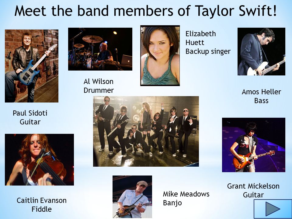 Meet the band members of Taylor Swift.