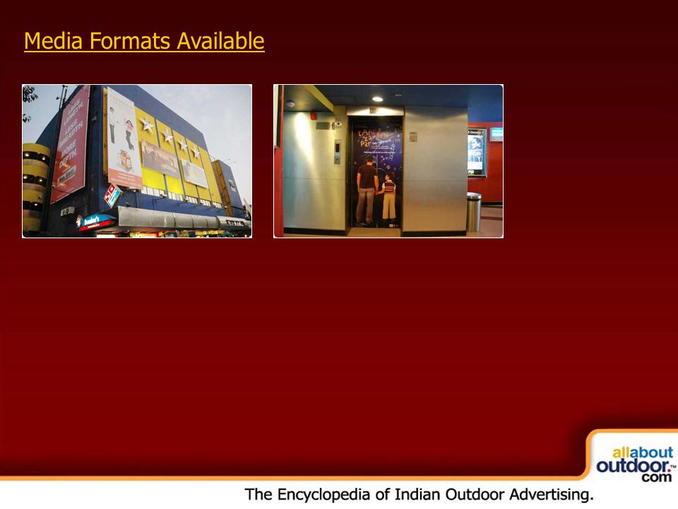 OOH Media Portfolio Network: Kolkata Media Formats Available