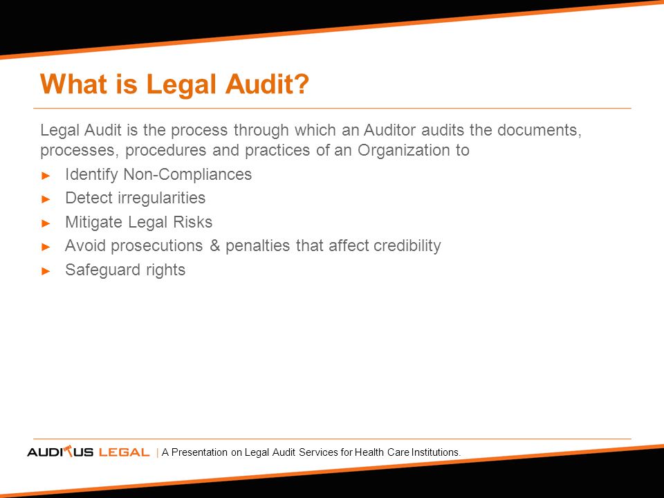 What is Legal Audit.