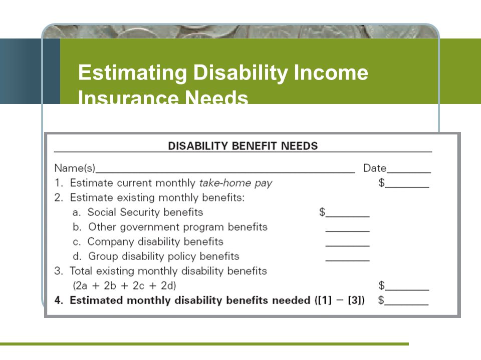 Estimating Disability Income Insurance Needs