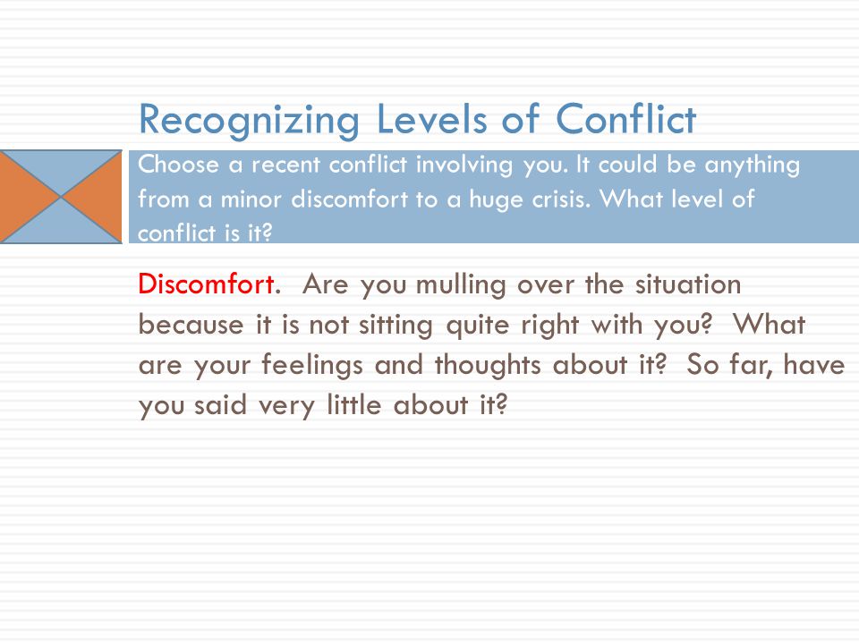 what are the levels of conflict
